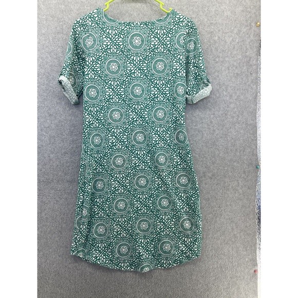 LOLA by AFG Women's Dress Pullover Green Short Sleeve A Line Activewear Small - Picture 2 of 10